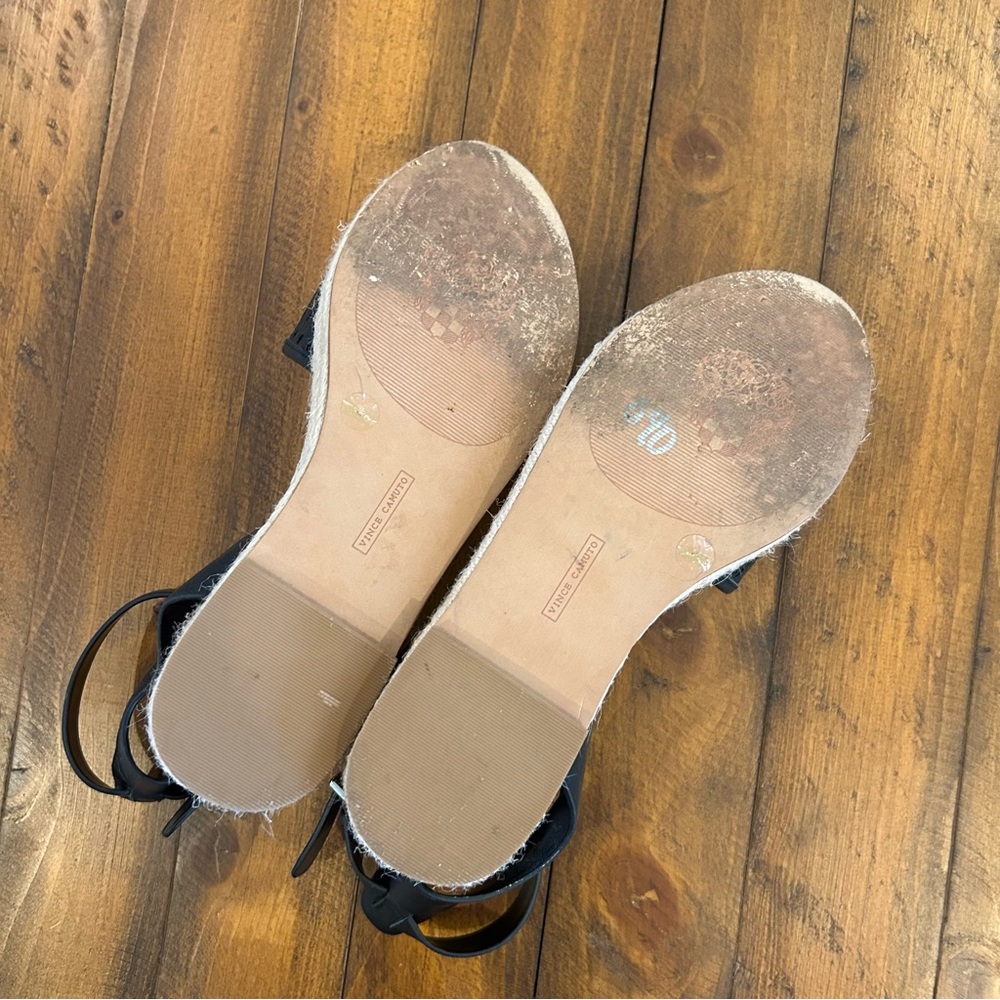 Vince Camuto Black Espadrille Sandals - Picture 7 of 9